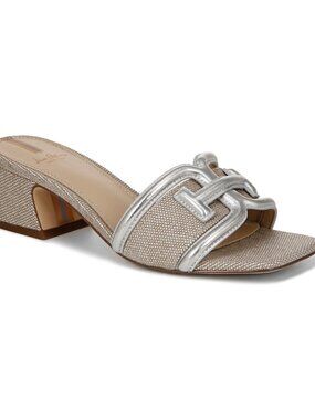 Sam Edelman Waylon 61MM Woven Sandals 8 M Silver